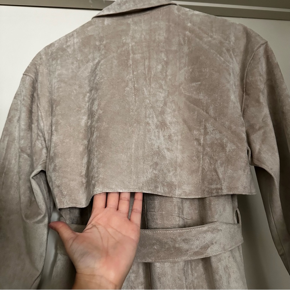 Blank NYC Free people Vegan Suede Trench Coat - Picture 15 of 16